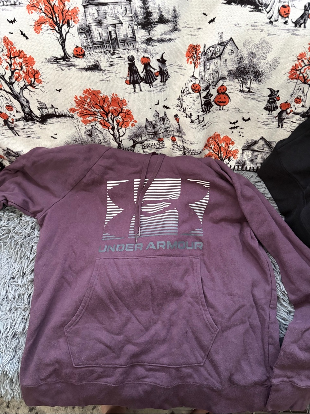 Under Armour  Purple Crewneck Hoodie with Logo